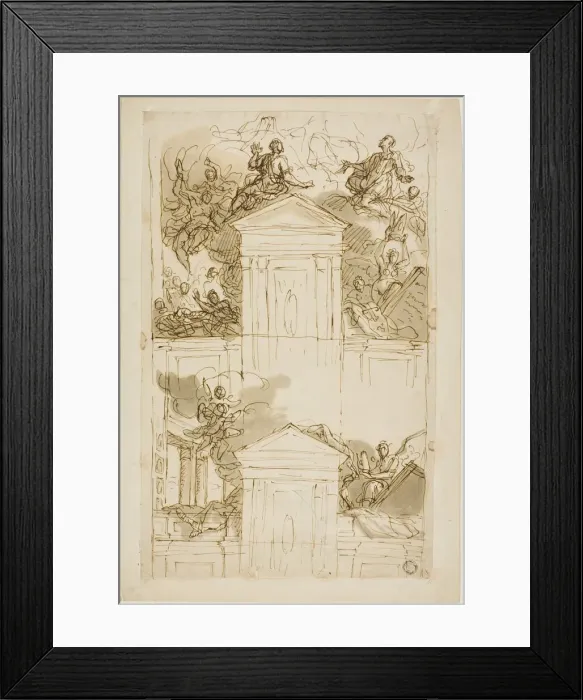 Framed Print : Study, c. 1719. Creator: Sir James Thornhill Framed Print : Study, c. 1719. Creator: Sir James Thornhill
