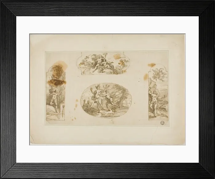 Framed Print : Four Classic Scenes for Overdoors, n. d. Creator: Sir James Thornhill Framed Print : Four Classic Scenes for Overdoors, n. d. Creator: Sir James Thornhill
