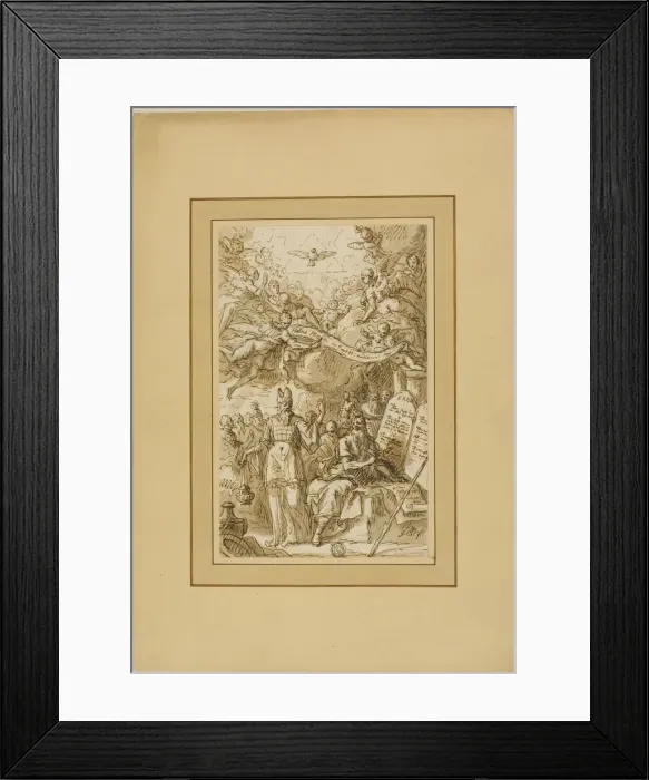 Framed Print : Moses and the Tables of Law, n. d. Creator: Sir James Thornhill Framed Print : Moses and the Tables of Law, n. d. Creator: Sir James Thornhill