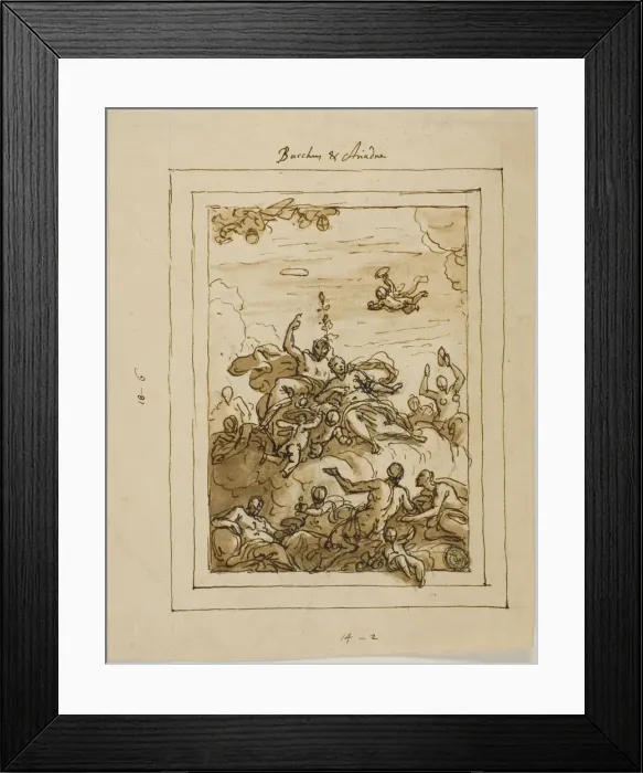 Framed Print : Bacchus and Ariadne, n. d. Creator: Sir James Thornhill Framed Print : Bacchus and Ariadne, n. d. Creator: Sir James Thornhill