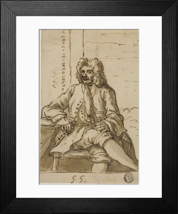 Framed Print : Grinling Gibbons, n. d. Creator: Sir James Thornhill Framed Print : Grinling Gibbons, n. d. Creator: Sir James Thornhill