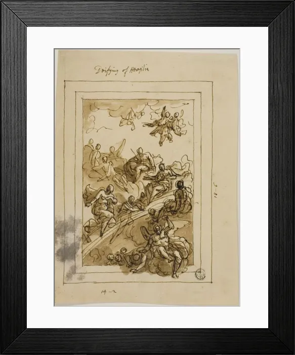 Framed Print : Deifying of Horofilia, n. d. Creator: Sir James Thornhill Framed Print : Deifying of Horofilia, n. d. Creator: Sir James Thornhill