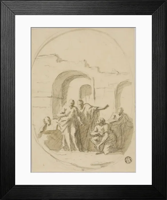Framed Print : Saint Paul and Barnabas at Lystra, c. 1714. Creator: Sir James Thornhill Framed Print : Saint Paul and Barnabas at Lystra, c. 1714. Creator: Sir James Thornhill