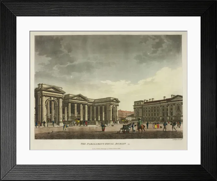 Framed Print : The Parliament House - Dublin, published November 1793. Creator: James Malton Framed Print : The Parliament House - Dublin, published November 1793. Creator: James Malton