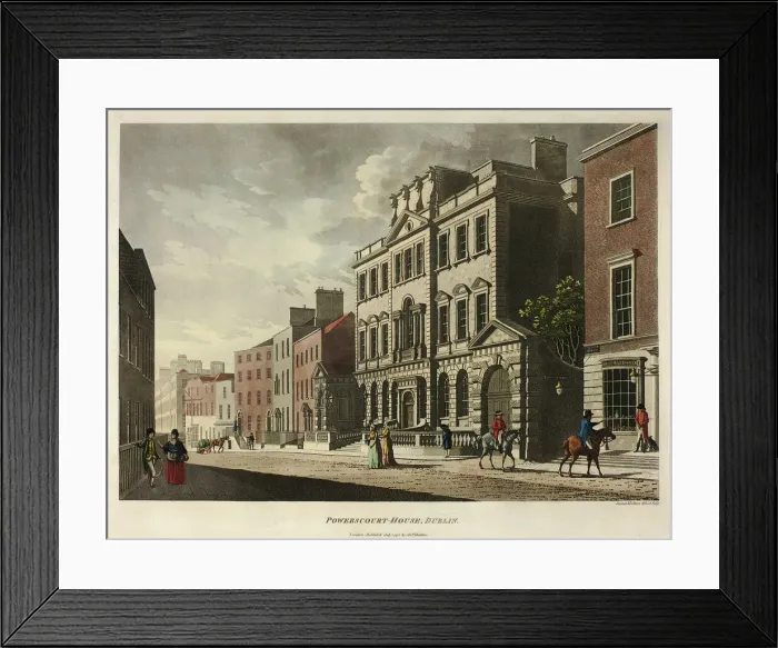 Framed Print : Powerscourt House, Dublin, published July 1795. Creator: James Malton Framed Print : Powerscourt House, Dublin, published July 1795. Creator: James Malton