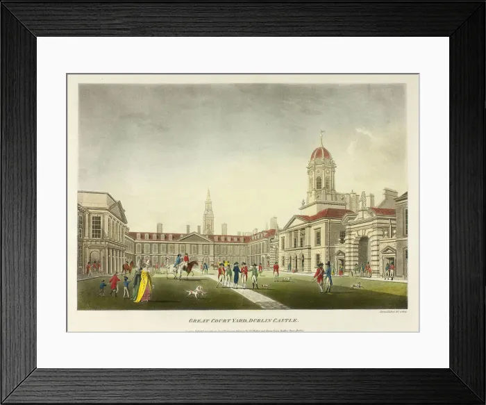 Framed Print : Great Courtyard, Dublin Castle, published July 1792. Creator: James Malton Framed Print : Great Courtyard, Dublin Castle, published July 1792. Creator: James Malton