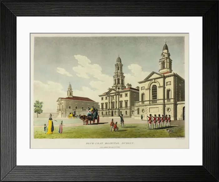 Framed Print : Blue-Coat Hospital, Dublin, published March 1798. Creator: James Malton Framed Print : Blue-Coat Hospital, Dublin, published March 1798. Creator: James Malton