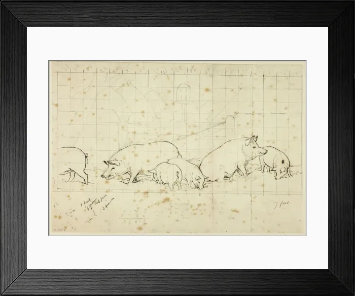 Framed Print : Pigs, n. d. Creator: Henry Stacy Marks Framed Print : Pigs, n. d. Creator: Henry Stacy Marks