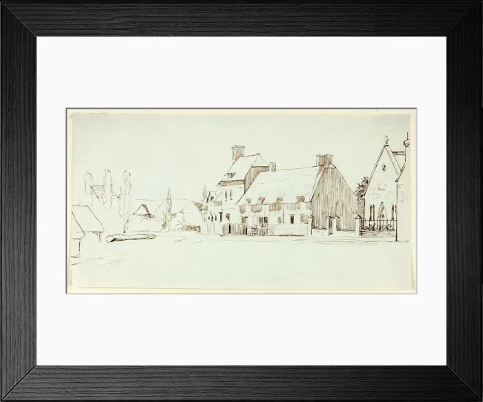 Framed Print : The Village Church, n. d. Creator: Henry Stacy Marks Framed Print : The Village Church, n. d. Creator: Henry Stacy Marks
