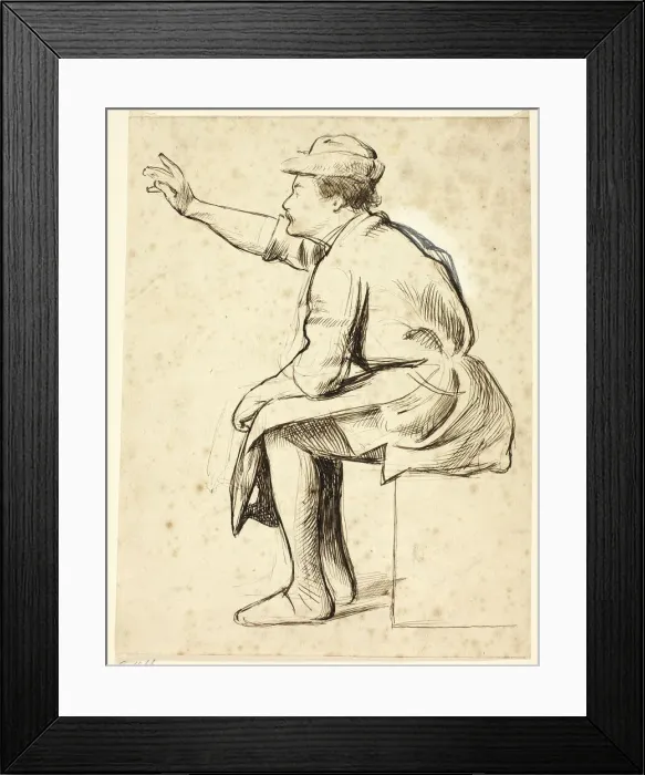 Framed Print : Seated Man with Raised Arm, n. d. Creator: Henry Stacy Marks Framed Print : Seated Man with Raised Arm, n. d. Creator: Henry Stacy Marks