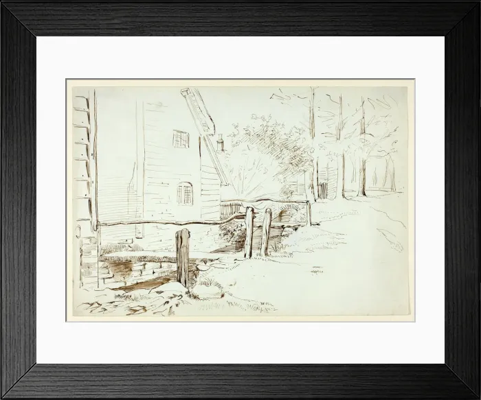 Framed Print : Landscape with Bridge, n. d. Creator: Henry Stacy Marks Framed Print : Landscape with Bridge, n. d. Creator: Henry Stacy Marks
