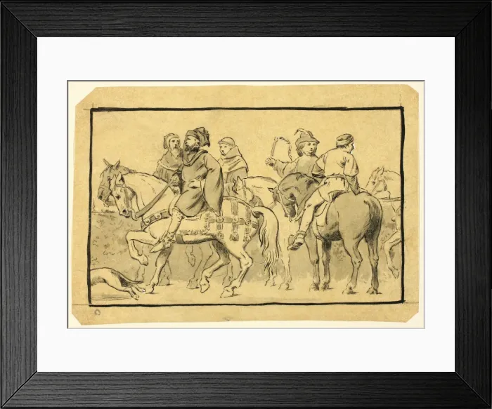 Framed Print : Canterbury Pilgrims, n. d. Creator: Henry Stacy Marks Framed Print : Canterbury Pilgrims, n. d. Creator: Henry Stacy Marks