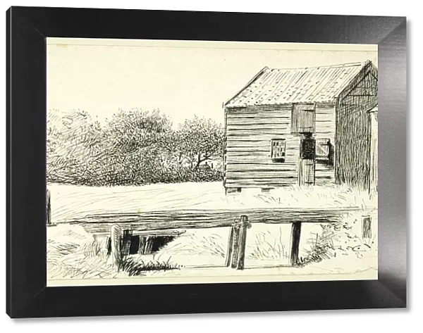 Barn and Bridge, n. d. Creator: Henry Stacy Marks