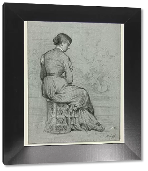 Woman Seated on a Tabouret, n. d. Creator: Henry Stacy Marks