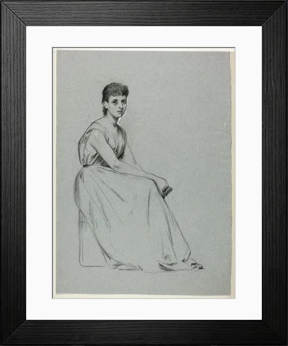 Framed Print : Seated Woman Facing Right, n. d. Creator: Henry Stacy Marks Framed Print : Seated Woman Facing Right, n. d. Creator: Henry Stacy Marks