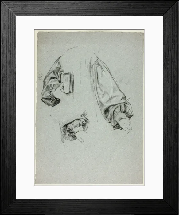 Framed Print : Three Sketches of Sleeves, n. d. Creator: Henry Stacy Marks Framed Print : Three Sketches of Sleeves, n. d. Creator: Henry Stacy Marks