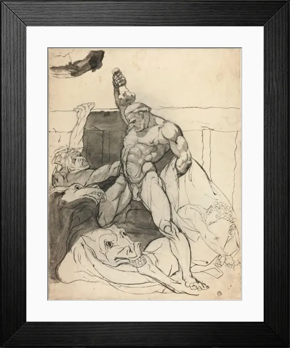 Framed Print : Hercules Killing the Mares of Diomedes, 1800 / 05. Creator: Henry Fuseli