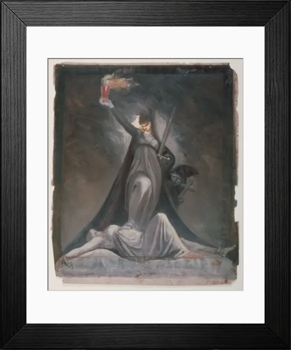 Framed Print : Study for Inquisition, Illustration to Columbiad, c. 1806. Creator: Henry Fuseli Framed Print : Study for Inquisition, Illustration to Columbiad, c. 1806. Creator: Henry Fuseli