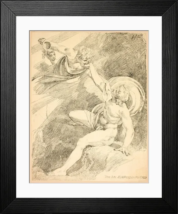Framed Print : Heavenly Ganymede, plate XV from the second issue of Specimens of Polyautography, 1804. Creator: Henry Fuseli Framed Print : Heavenly Ganymede, plate XV from the second issue of Specimens of Polyautography, 1804. Creator: Henry Fuseli
