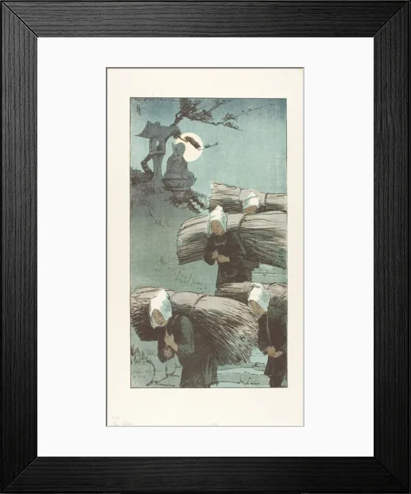 Framed Print : The Return, 1907. Creator: Helen Hyde Framed Print : The Return, 1907. Creator: Helen Hyde