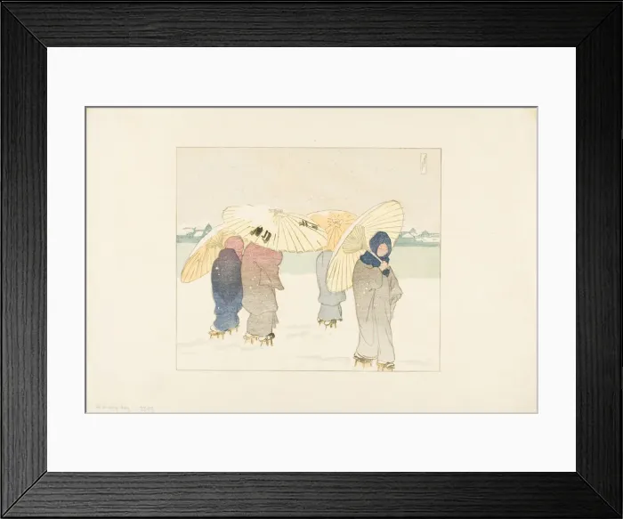 Framed Print : A Snowy Day, 1901. Creator: Helen Hyde Framed Print : A Snowy Day, 1901. Creator: Helen Hyde