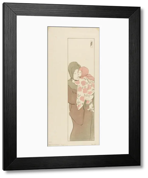 Framed Print : A Japanese Madonna, 1900. Creator: Helen Hyde Framed Print : A Japanese Madonna, 1900. Creator: Helen Hyde