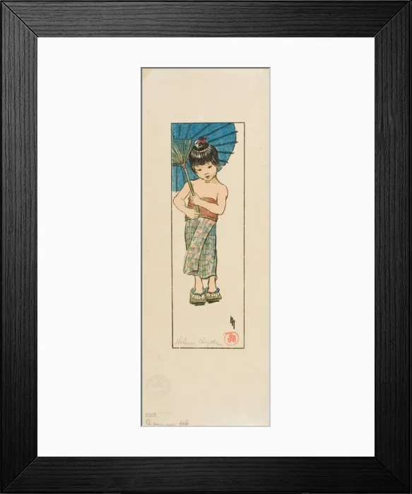 Framed Print : A Summer Girl, 1905. Creator: Helen Hyde Framed Print : A Summer Girl, 1905. Creator: Helen Hyde