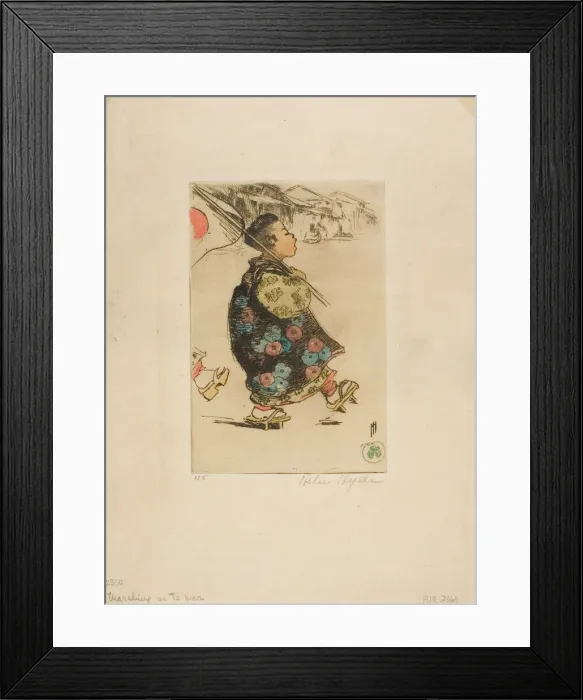 Framed Print : Marching as to War, 1904. Creator: Helen Hyde Framed Print : Marching as to War, 1904. Creator: Helen Hyde