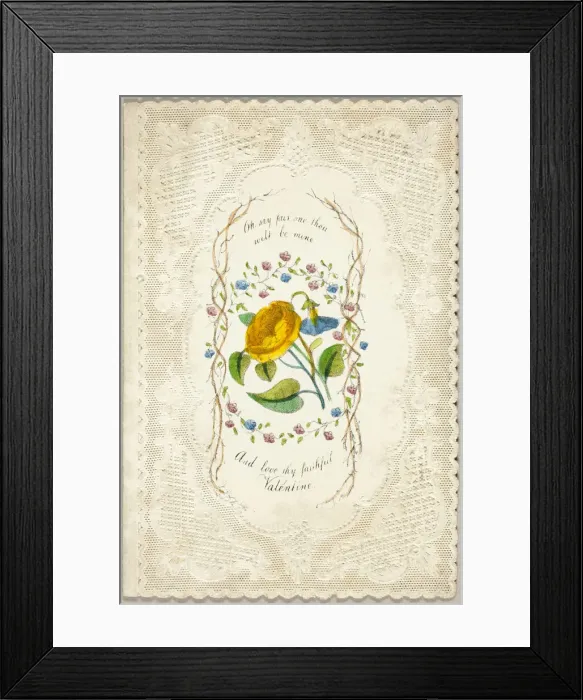 Framed Print : Oh Say Fair One Thou Will be Mine (valentine), c. 1840. Creator: George Meek Framed Print : Oh Say Fair One Thou Will be Mine (valentine), c. 1840. Creator: George Meek