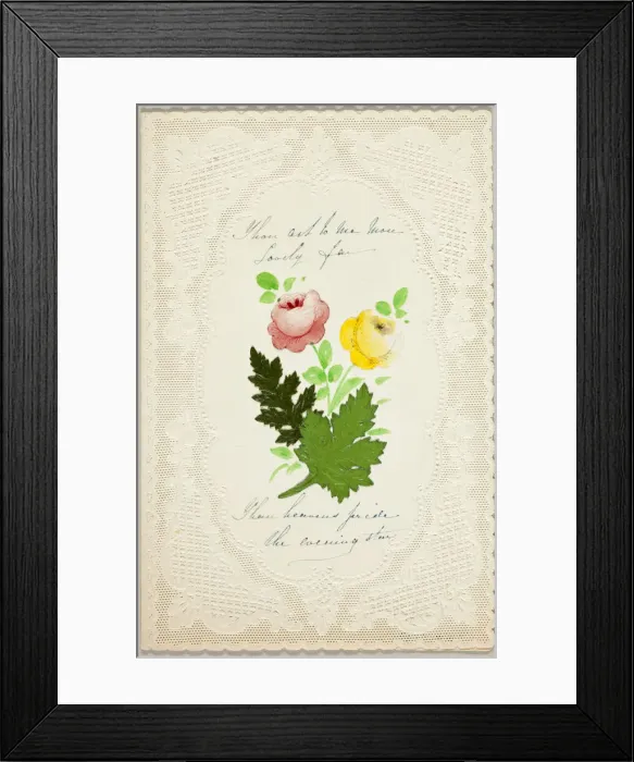 Framed Print : Thou Art to Me (valentine), c. 1840. Creator: George Meek Framed Print : Thou Art to Me (valentine), c. 1840. Creator: George Meek