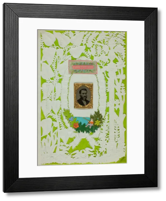Framed Print : Forget Me Not (valentine), c. 1857. Creator: George Meek Framed Print : Forget Me Not (valentine), c. 1857. Creator: George Meek
