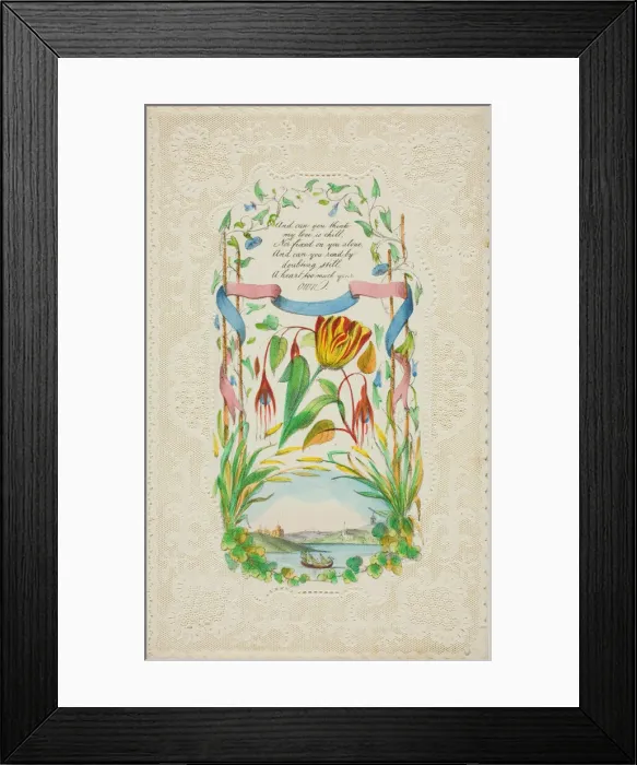 Framed Print : And Can You Think (valentine), c. 1850. Creator: George Kershaw Framed Print : And Can You Think (valentine), c. 1850. Creator: George Kershaw