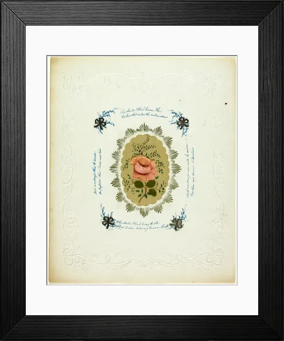 Framed Print : Why Should I Blush (valentine), c. 1840. Creator: George Kershaw Framed Print : Why Should I Blush (valentine), c. 1840. Creator: George Kershaw