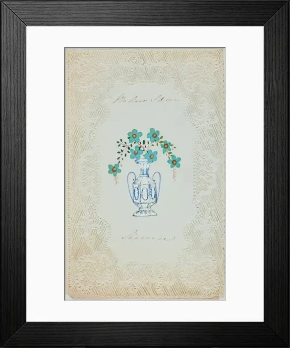 Framed Print : Believe I am Sincere (valentine), c. 1850. Creator: George Kershaw Framed Print : Believe I am Sincere (valentine), c. 1850. Creator: George Kershaw