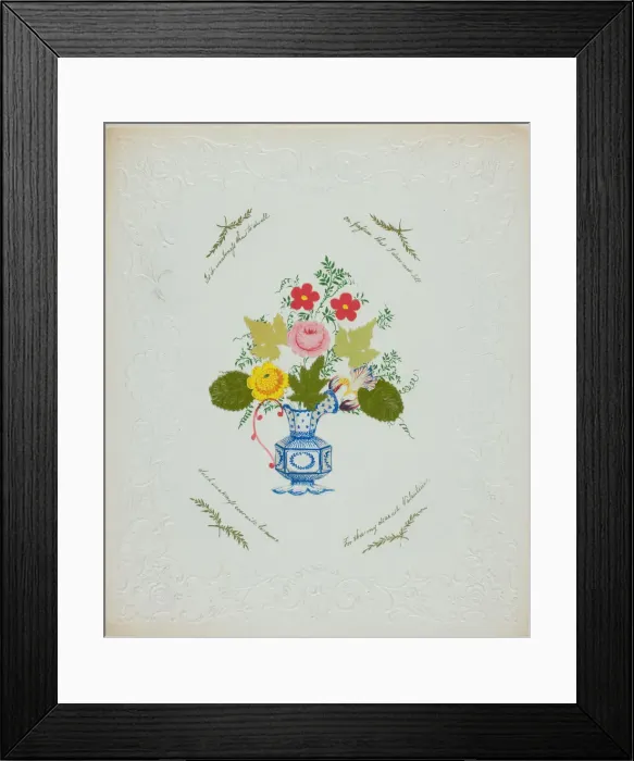 Framed Print : Is it Weakness thus to Dwell (valentine), c. 1850. Creator: George Kershaw Framed Print : Is it Weakness thus to Dwell (valentine), c. 1850. Creator: George Kershaw