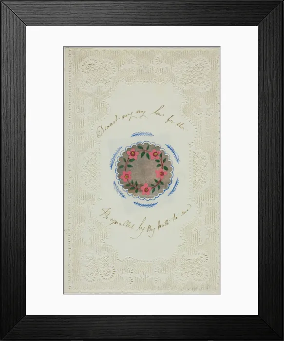 Framed Print : Dearest, May My Love for Thee be Equaled by Thy Truth to Me (valentine), n. d Framed Print : Dearest, May My Love for Thee be Equaled by Thy Truth to Me (valentine), n. d