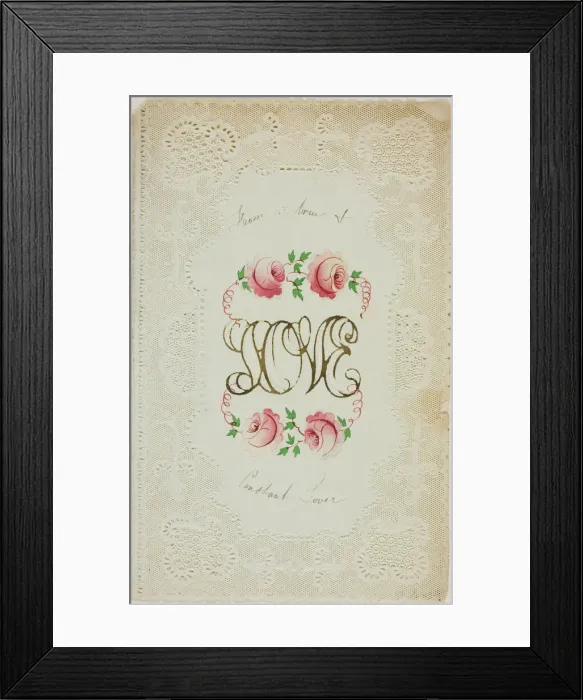 Framed Print : Love (Valentine), c. 1850. Creator: George Kershaw Framed Print : Love (Valentine), c. 1850. Creator: George Kershaw