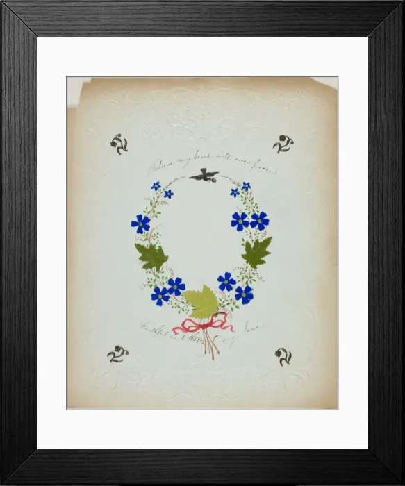 Framed Print : Believe My Heart Will Ever Prove (valentine), c. 1840. Creator: George Kershaw Framed Print : Believe My Heart Will Ever Prove (valentine), c. 1840. Creator: George Kershaw