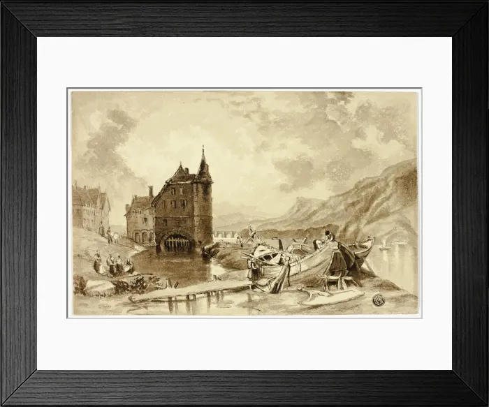 Framed Print : Fishing Boats Near Greves, n. d. Creator: Elizabeth Murray