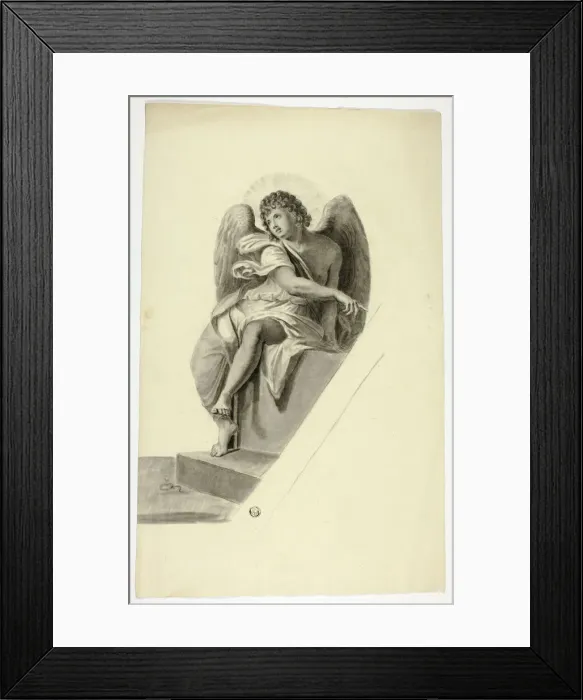 Framed Print : Angel Seated by Tomb, n. d. Creator: Elizabeth Murray