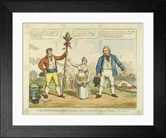 Framed Print : The Disconsolate Sailor, 1811. Creator: Charles Williams Framed Print : The Disconsolate Sailor, 1811. Creator: Charles Williams