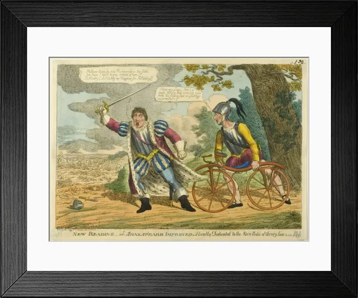 Framed Print : New Reading, or Shakspeare [sic] Improved. Humbly Dedicated to the Keen Critic of Drury