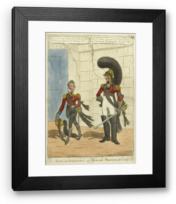 Framed Print : Dismal Dandies, or General Mourning & Crape, c. 1819. Creator: Charles Williams Framed Print : Dismal Dandies, or General Mourning & Crape, c. 1819. Creator: Charles Williams