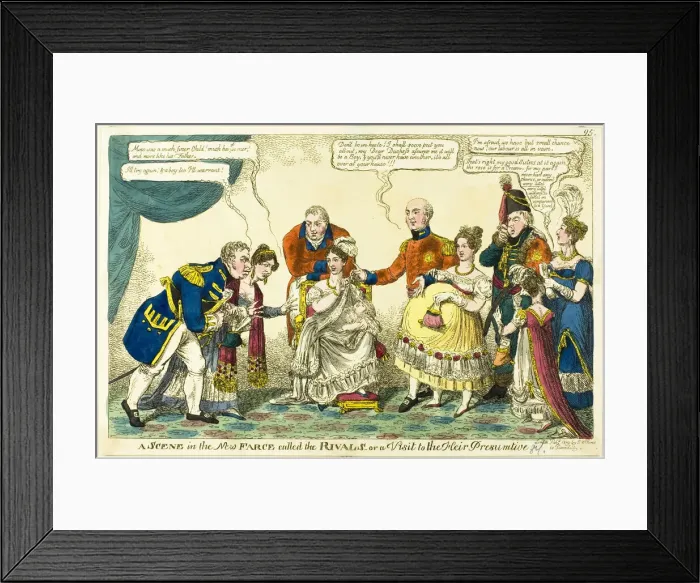 Framed Print : A Scene in the New Farce Called The Rivals, 1819. Creator: Charles Williams Framed Print : A Scene in the New Farce Called The Rivals, 1819. Creator: Charles Williams