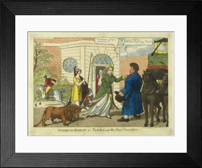 Framed Print : Plebean Spirit, published July 25, 1814. Creator: Charles Williams Framed Print : Plebean Spirit, published July 25, 1814. Creator: Charles Williams