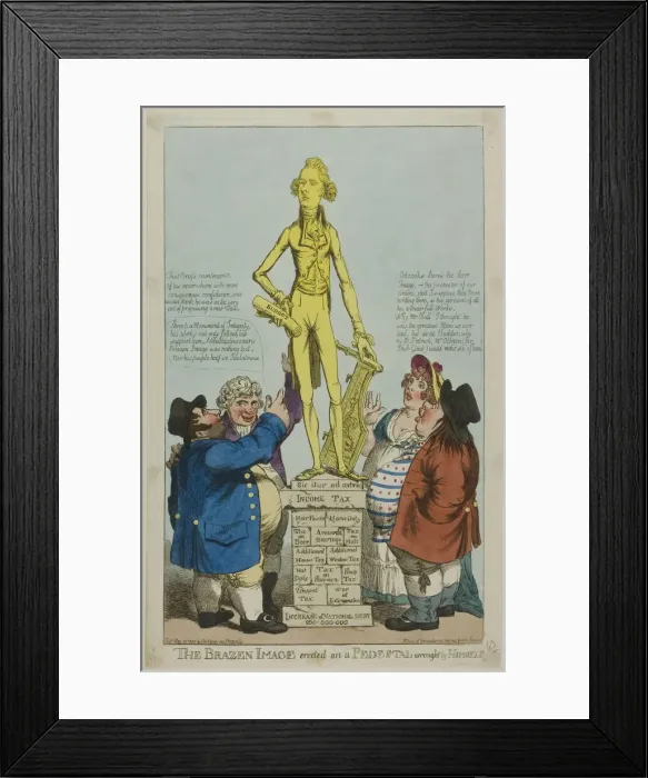 Framed Print : The Brazen Image Erected on a Pedestal Wrought by Himself, published May 29, 1802 Framed Print : The Brazen Image Erected on a Pedestal Wrought by Himself, published May 29, 1802