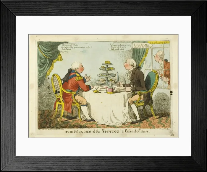 Framed Print : The Honors of the Sitting, published January 30, 1805. Creator: Charles Williams Framed Print : The Honors of the Sitting, published January 30, 1805. Creator: Charles Williams