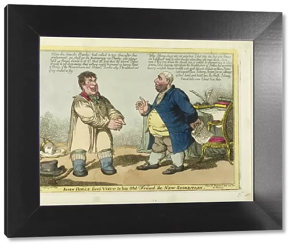 John Bulls First Visit to his Old Friend the New Secretary, published March 3, 1806