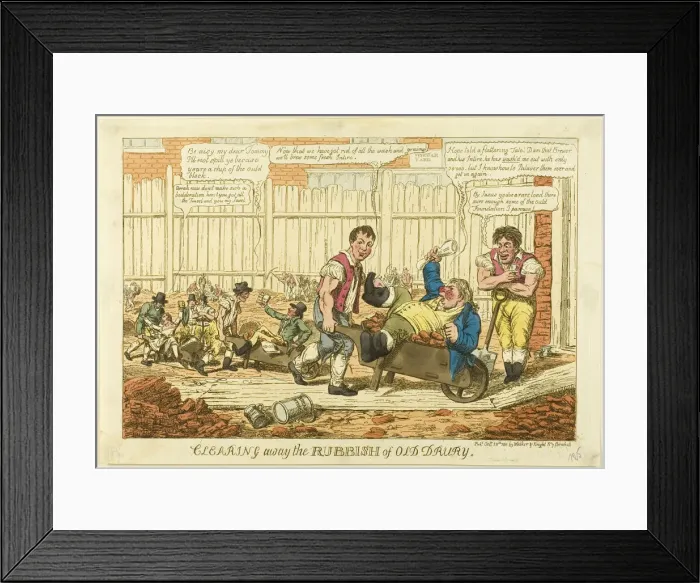 Framed Print : Clearing Away the Rubbish, 1811. Creator: Charles Williams Framed Print : Clearing Away the Rubbish, 1811. Creator: Charles Williams