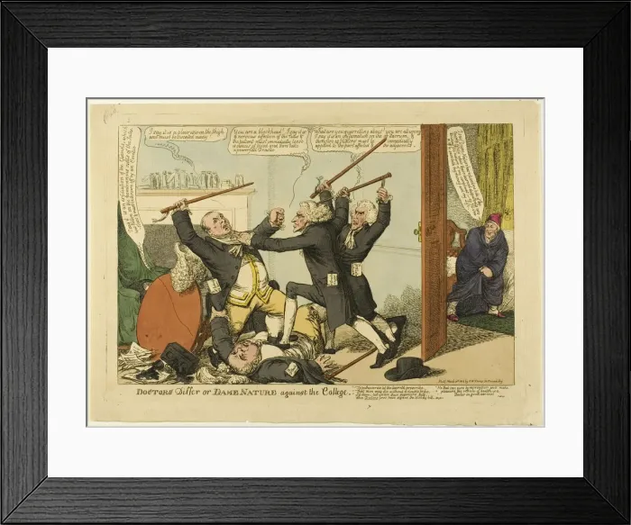Framed Print : Doctors Differ, etc. 1813. Creator: Charles Williams Framed Print : Doctors Differ, etc. 1813. Creator: Charles Williams